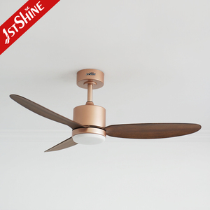 Ventilateur de plafond 1stshine personnalisé de 52 pouces avec télécommande, en plastique, pour appartement, lumière à intensité variable - Product Image 1