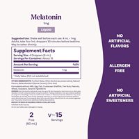 Gouttes liquides de mélatonine haute puissance 1 mg 60 ml saveur naturelle de baies Complément alimentaire Vente en gros ODM en vrac