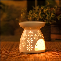 Brûleur à cire en céramique Brûleurs d'huile assortis Chauffe-cire Aromathérapie Photophore Bougie Diffuseur parfumé Décor de chambre à coucher