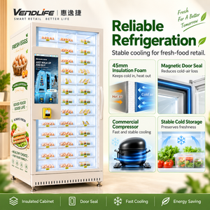 Máquina Expendedora Automática de Fruta Fresca OEM/ODM con Pantalla Publicitaria, Gabinete Refrigerado Inteligente y Lector de Tarjetas PAX/NAYAX - Product Image 5