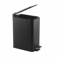 Poubelle rectangulaire 5L 10L pour salle de bain toilette poubelle mince étroite avec seau intérieur en plastique