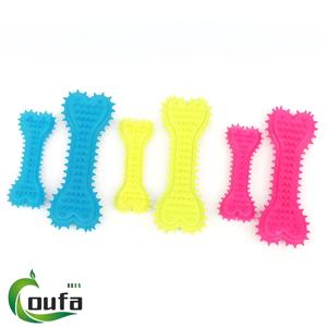 Divertente giocare Tpr a forma di osso spinato cucciolo osso dentizione di alta qualità gomma naturale cane giocattolo - Product Image 2