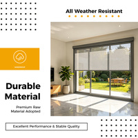 WR100 - Persianas enrollables exteriores con cremallera, a prueba de viento, con resorte guía, estilo moderno, para balcones, villas y patios