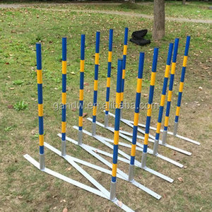 Postes de Agilidad para Perros de 12 Puntas - Postes de Slalom Ajustables para Entrenamiento de Agilidad Canina con Certificación FCI - Product Image 2