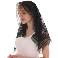 Style espagnol dentelle florale mantille catholique église voile doux dentelle tête couvrant latine messe prière foulard pour les femmes