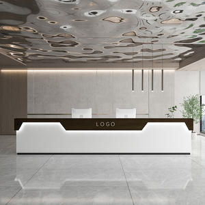 Haut de gamme Yimutang réception commerciale réception salon moderne caissier comptoir vitrine hauteur réglable bois - Product Image 6