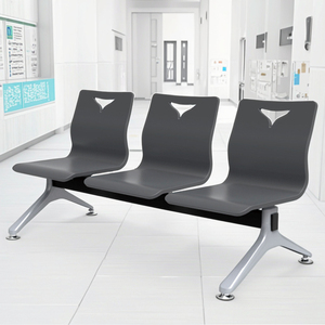 Chaises ergonomiques modernes en PU pour salle d'attente d'hôpital, sièges durables pour espaces publics (centre commercial et école), faciles à nettoyer - Product Image 2
