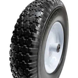 Mỹ UK thị trường 4.00-8 mô hình kim cương 6PR phẳng bánh xe miễn phí với trục cho xe cút kít