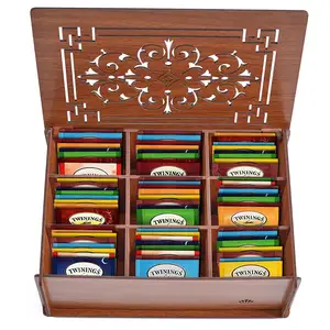 Teebeutel Sampler Sortiment in Holz Tea Box Organizer Perfect Variety Pack in Holz