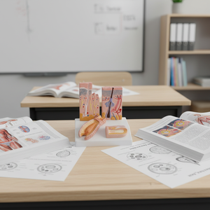 แบบจำลองกายวิภาคการเจริญเติบโตของเส้นผมและโครงสร้างหนังศีรษะพร้อมการแสดงภาพเนื้อเยื่อใต้ผิวหนัง - Product Image 3