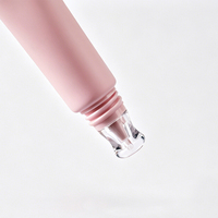 Tube cosmétique vide à presser avec breloque nœud perlé, emballage de brillant à lèvres en plastique, logo personnalisé