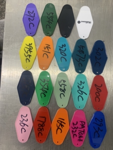 Custom Printed Pink Promotional Keychains & Carabiners Budget-Friendly Option with Blank Logo & Motif for Motel Promotion - Product Image 4