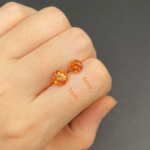 Lab Created Round Orange Sapphire Loose <b>Stone</b>, Multi‑Shades Golden Sweet Honey Orange Tone Synthetic <b>Gem</b> for Jewelry Setting - Product Image 6