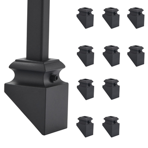 Modern Design Matte Black Iron Forged <strong>Stair</strong> Balusters China'<strong>s</strong> Basket Glass Railing Types Elegant Balustrades &amp; Handrails - Product Image 6