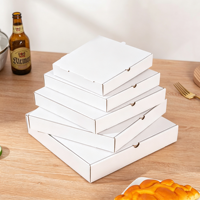 Boîte à pizza en gros avec logo personnalisé et motif artistique, conteneur alimentaire à emporter en papier kraft recyclable