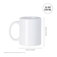 Mug à café en céramique avec logo personnalisé, 11 oz, tasse imprimée écologique, cadeau d'entreprise, commande en gros, prix fabricant