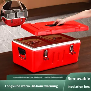 Gian hàng Takeaway thương mại giữ tươi tủ lạnh ngoài trời cắm trại phong cách dã ngoại hộp vận chuyển cách nhiệt với ngăn thực phẩm - Product Image 6