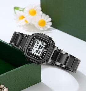 Femmes mode main petit poignet affaires étanche date montre bracelet numérique montre minimale bracelet en acier inoxydable SKMEI 2387 - Product Image 3