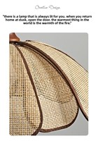 Luminaire suspendu en rotin à plusieurs niveaux, style bohème chic, avec accents en bois, design moderne du milieu du siècle, lumière LED chaude pour salles à manger