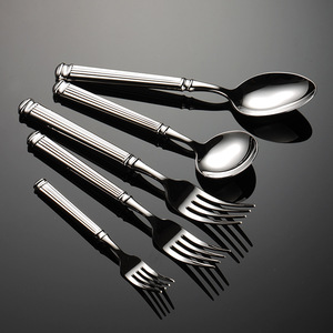 304 Forged Roman Style Column Stainless Steel Hotel Cutlery - Steak Knife, Fork, <b>Spoon</b>, <b>Coffee</b> <b>Spoon</b>, Cake Sparetulet, Serving - Product Image 2