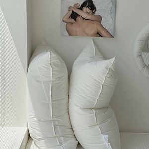 Oreiller en duvet et plumes, oreiller de luxe en duvet et plumes d'oie pour hôtel, avec enveloppe en coton, oreiller doux et offrant un bon soutien pour le cou - Product Image 6