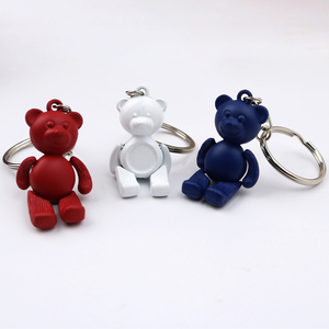 LLavero de oso de peluche de Metal con logotipo grabado con láser personalizado, regalos al por mayor, llavero de oso de Metal de aleación de Zinc - Product Image 5