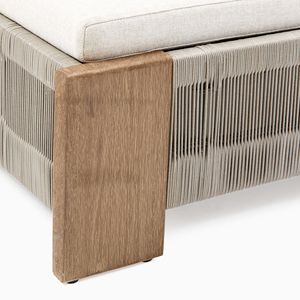 Muebles de Ratán de Madera Maciza de Estilo Moderno y Lujoso, Juego de Muebles de Exterior Resistentes a la Intemperie, Tumbona de Teca Hecha a Mano - Product Image 5
