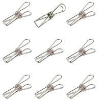 3.35 pouces multi-usages en acier inoxydable fil cordon épingles à linge utilitaire Clips crochets pour maison bureau épingles à linge