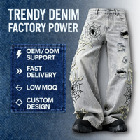 DiZNEW Ensemble de jeans pour homme, design jupe-pantalon hybride avec panneau superposable détachable pour une transformation de style instantanée, de fabricant de jeans