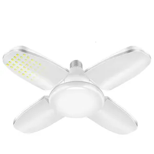 E27 B22 Trong Nhà Hộ Gia Đình Xả LED Đèn Bốn Lá Có Thể Gập Lại Mức Độ Gió Điều Khiển Điện Ngoài Trời Quạt Trần Ánh Sáng