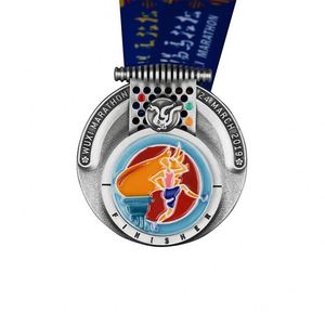 Médaille lumineuse en alliage de zinc avec spinner, conception OEM/ODM gratuite, vente en gros pour le taekwondo et la marche - Product Image 4