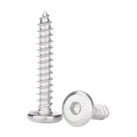 304 Stainless Steel Hex Socket Self Tapping Screws with Chamfered Flat Heads Outdoor Decking Wood Assembly Fasteners