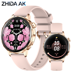 สมาร์ทวอทช์สำหรับผู้หญิง - หน้า<span class=keywords><strong>จอ</strong></span>วงกลม HD ขนาด 1.27 นิ้ว พร้อมฟังก์ชันติด<span class=keywords><strong>ต</strong></span>ามสุขภาพ วัดอัตราการเ<span class=keywords><strong>ต</strong></span>้นของหัวใจ การนอนหลับ และ SpO2 ใช้งานร่วมกับ <span class=keywords><strong>iPhone</strong></span> และ Android ได้ - Product Image 1
