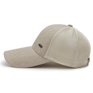 Men's Breathable Baseball Cap Khaki Black Dark Gray Light Gray Cotton <b>Summer</b> Sun <b>Hat</b> For Adults Outdoor Shade Protection - Product Image 2