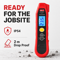 Termometer Inframerah UNI-T 2-in-1 UT320T dengan Layar LCD, Peringkat IP56, Resolusi 0.1°C, Pengukuran Digital dengan Probe