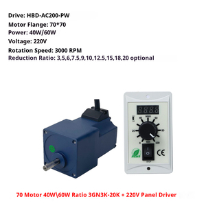 HONGBAODA 70-serie <span class=keywords><strong>DC</strong></span> borstelloze snelheidsregelmotor met versnellingsbakreductor nema 28 <span class=keywords><strong>motor</strong></span> DC24V/36V/48V/<span class=keywords><strong>220V</strong></span> selecteerbaar 40W/60W - Product Image 4