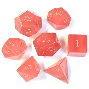 <span class=keywords><strong>Dados</strong></span> de Piedra Poliédricos Multifacéticos para Juegos de Mesa, Diseño Creativo, Cristal Rosa Ojo de Gato, Estilo Ángulo Recto, Venta al Por Mayor Disponible - Product Image 4