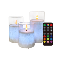 Ensemble de bougies LED rechargeables par USB avec plaque de charge, télécommande, lumière de bougie décorative, veilleuses dans une ambiance de Noël