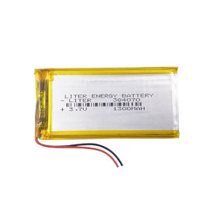 מותאם אישית 384070 1300mah 404070 3.7v נטענת ליתיום פולימר ליטיום סוללה - Product Image 1