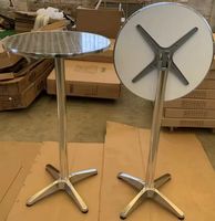 Table de bar moderne en aluminium table pliante de cocktail en acier inoxydable