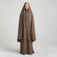 Ensemble Abaya Musulman Modeste 2 Pièces Willson Automne 2026, Abaya Dubai Ballon Genou Khimar Léger