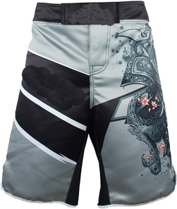 High Quality Adult Men's MMA Rash Guard Sets Gym Anti-UV Compression <b>Heat</b>-Transfer Printed Polyester/Nylon/Spandex Front <b>Back</b> - Product Image 2