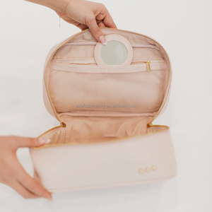 Portable Fermeture À Glissière En Cuir Végétalien Cosmétique Sac À La Mode <span class=keywords><strong>Maquillage</strong></span> Solution De Stockage <span class=keywords><strong>Pas</strong></span> <span class=keywords><strong>Cher</strong></span> Manipulé <span class=keywords><strong>Maquillage</strong></span> Cas - Product Image 4