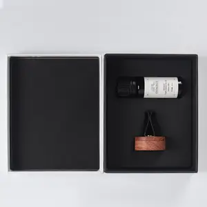 Caja de regalo personalizada para perfume, embalaje negro para cosméticos alemanes