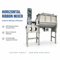Mélangeur à ruban horizontal de qualité alimentaire 50L 100L 200L 300L pour détergents et poudres d'épices sèches