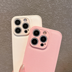 Étui en cuir PU Litchi coloré pour iPhone 17 Pro Max, coque arrière de téléphone en TPU texturé pour iPhone 15 16 13 14 17 Pro Max 17 Air - Product Image 5