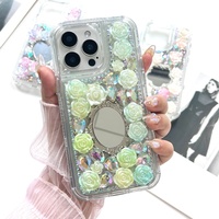 Fleur Miroir Bas Prix Haute Qualité Cadre PC Dur Rainure Souple TPU Téléphone étui pour Redmi Note 14 13 15 Ultra Pro 5G Poco X7 A5