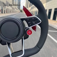 Volant en cuir noir cousu à la main pour Audi A3 A4 A5 A6 A7 Q3 Q5 Q7 RS RS5 RS3 C6 C8 A8 Q8 B8 S7 S6