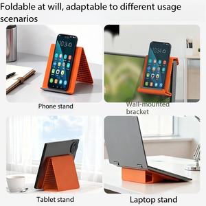 Versatile mobile phone <b>stand</b> - silicone desktop <b>tablet</b> laptop holder - creative flexible folding deformation lazy person <b>stand</b> - Product Image 4