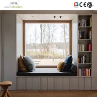 Ventanas fijas de gran tamaño NFRC, de aluminio, resistentes a huracanes, con doble acristalamiento, para esquinas de suelo, tipo cuadro, curvadas.